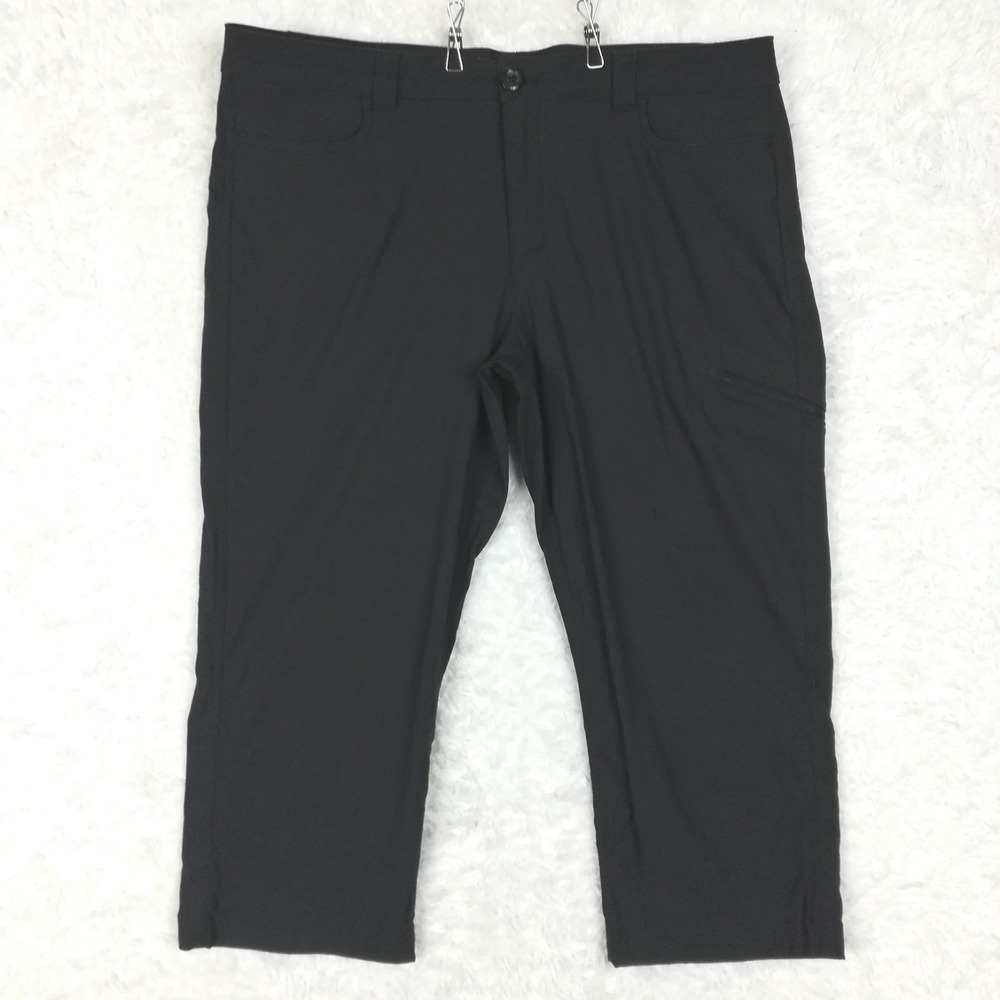 Eddie Bauer Womens Pants Capri Rainier Outdoor Dark Charcoal Hiking 14